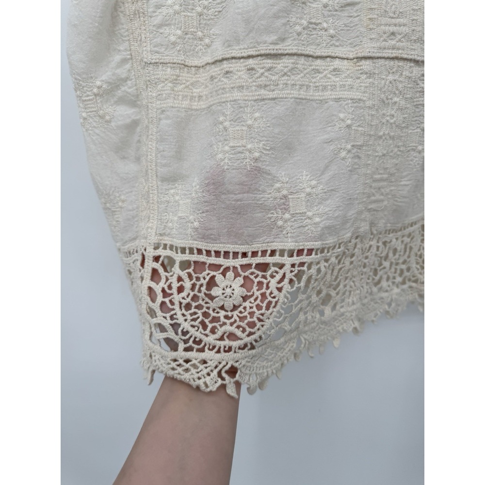 Lane Bryant Crochet Lace Top 14 Boho Cottagecore Romantic Festival Spring - Picture 4 of 9